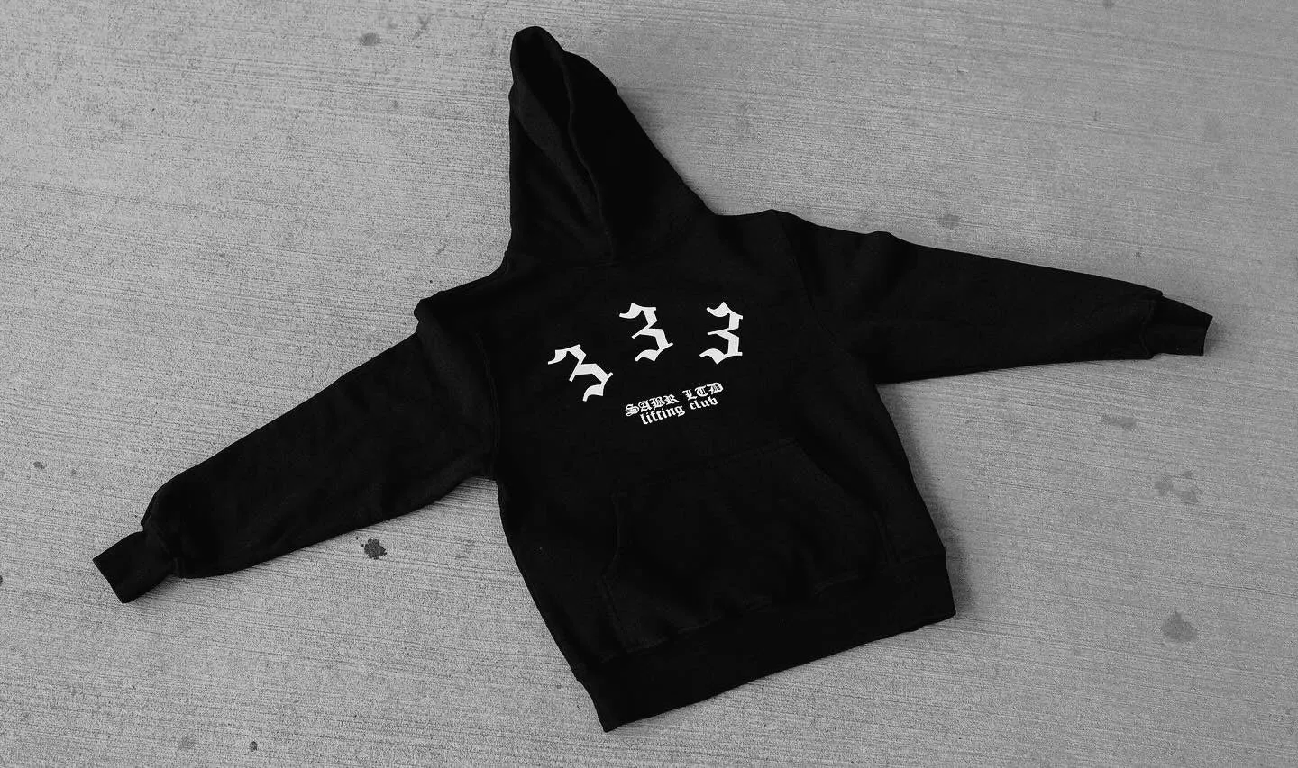 333 Oversized Hoodie Black