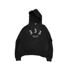 333 Oversized Hoodie Black