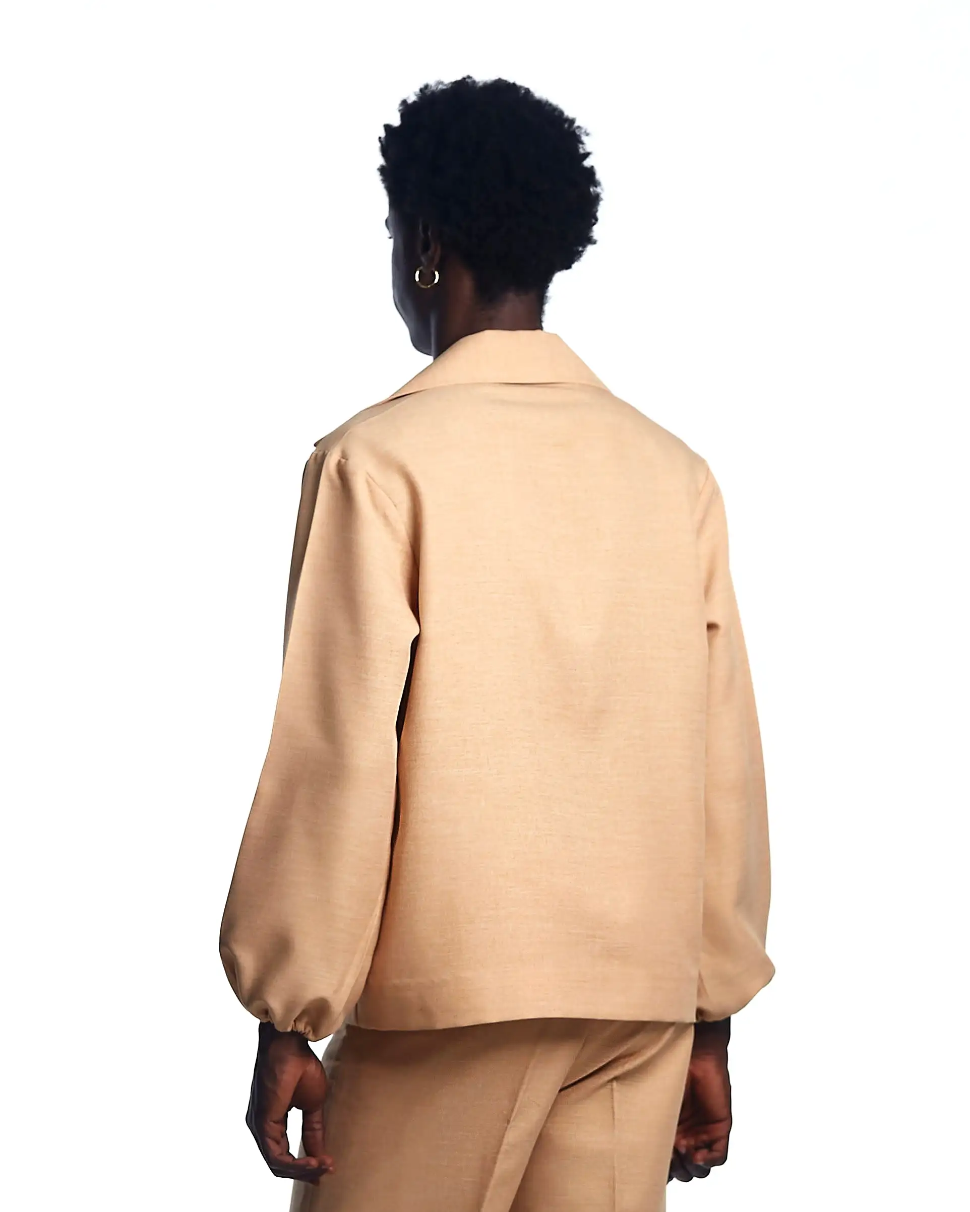 AJABENG Ampadu Wool Linen Lapel Jacket