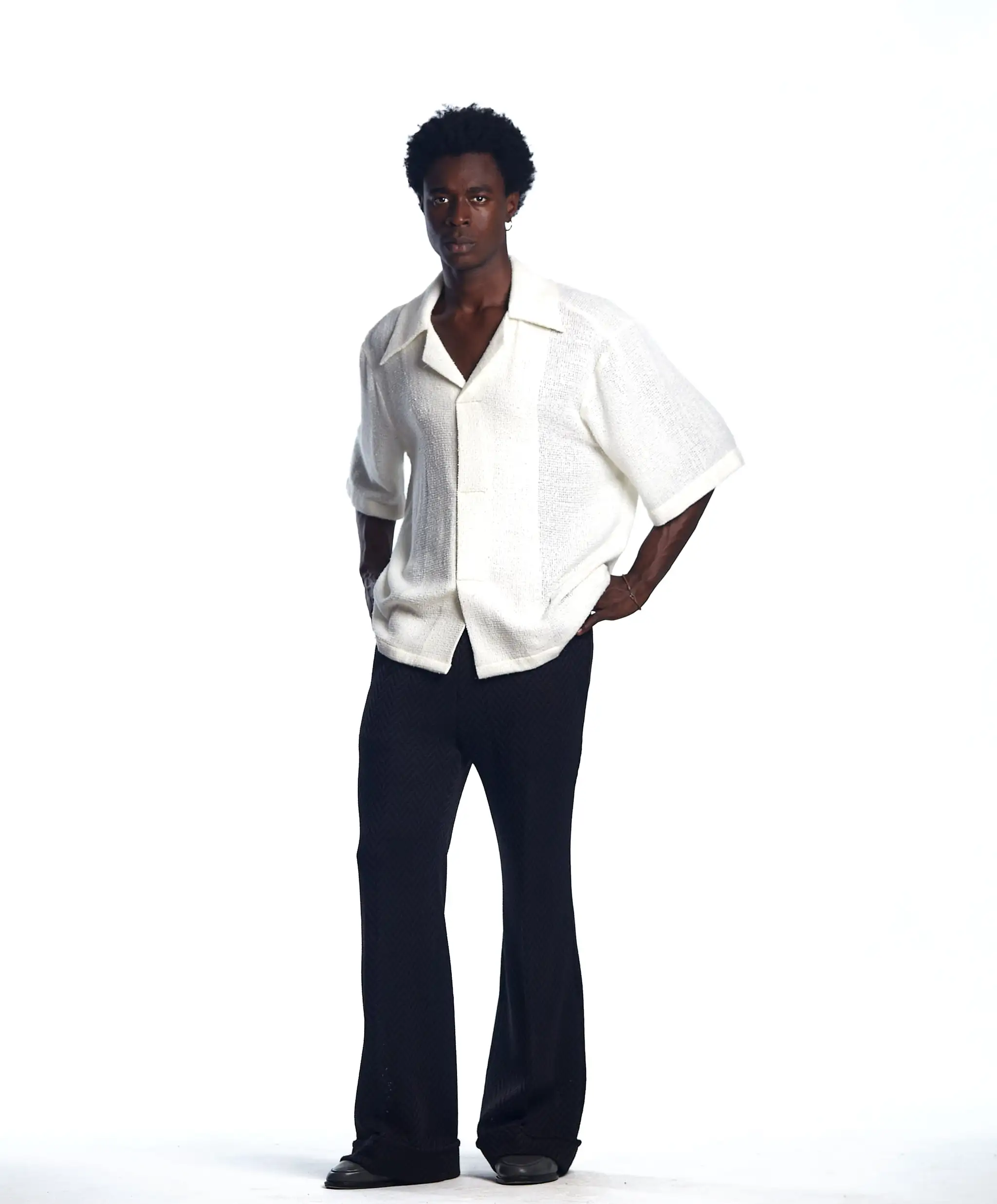 AJABENG Asiakwa Cotton-Knit Lapel Shirt