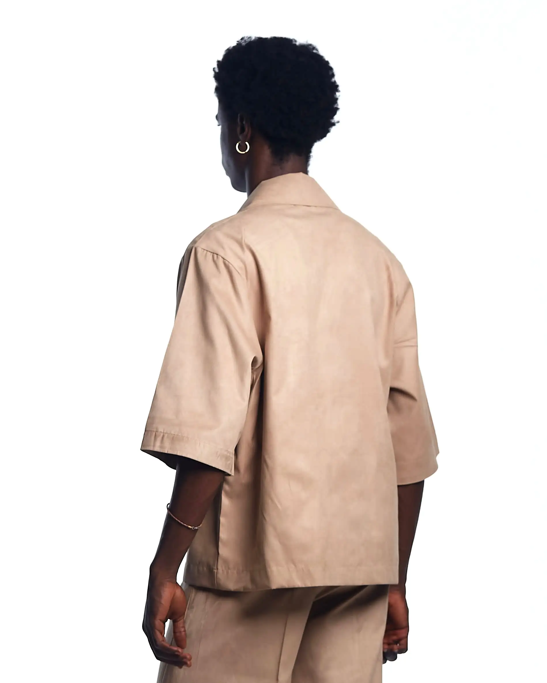 AJABENG Lumba Suede Lapel Shirt