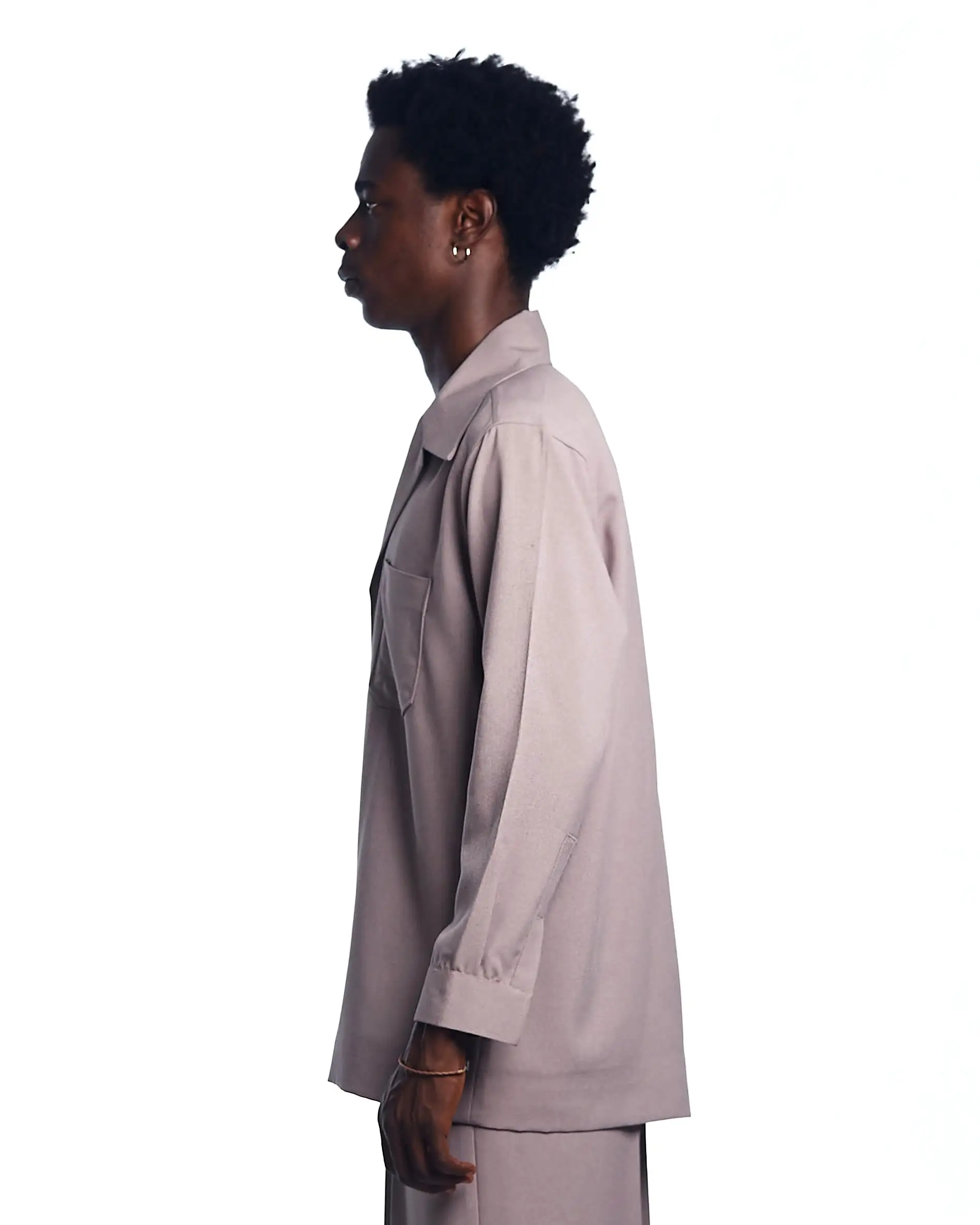 AJABENG Nkansah Cotton-Blend Lapel Jacket