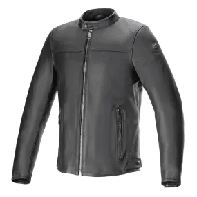 Alpinestars Blacktrack Leather Jacket - Black/Black