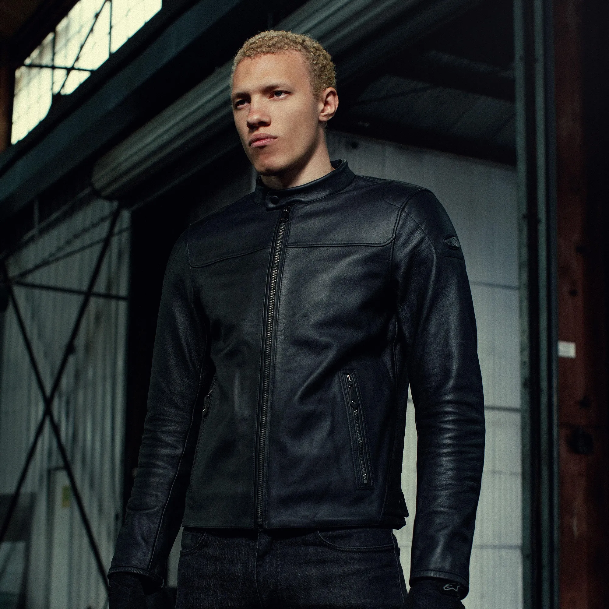 Alpinestars Blacktrack Leather Jacket - Black/Black