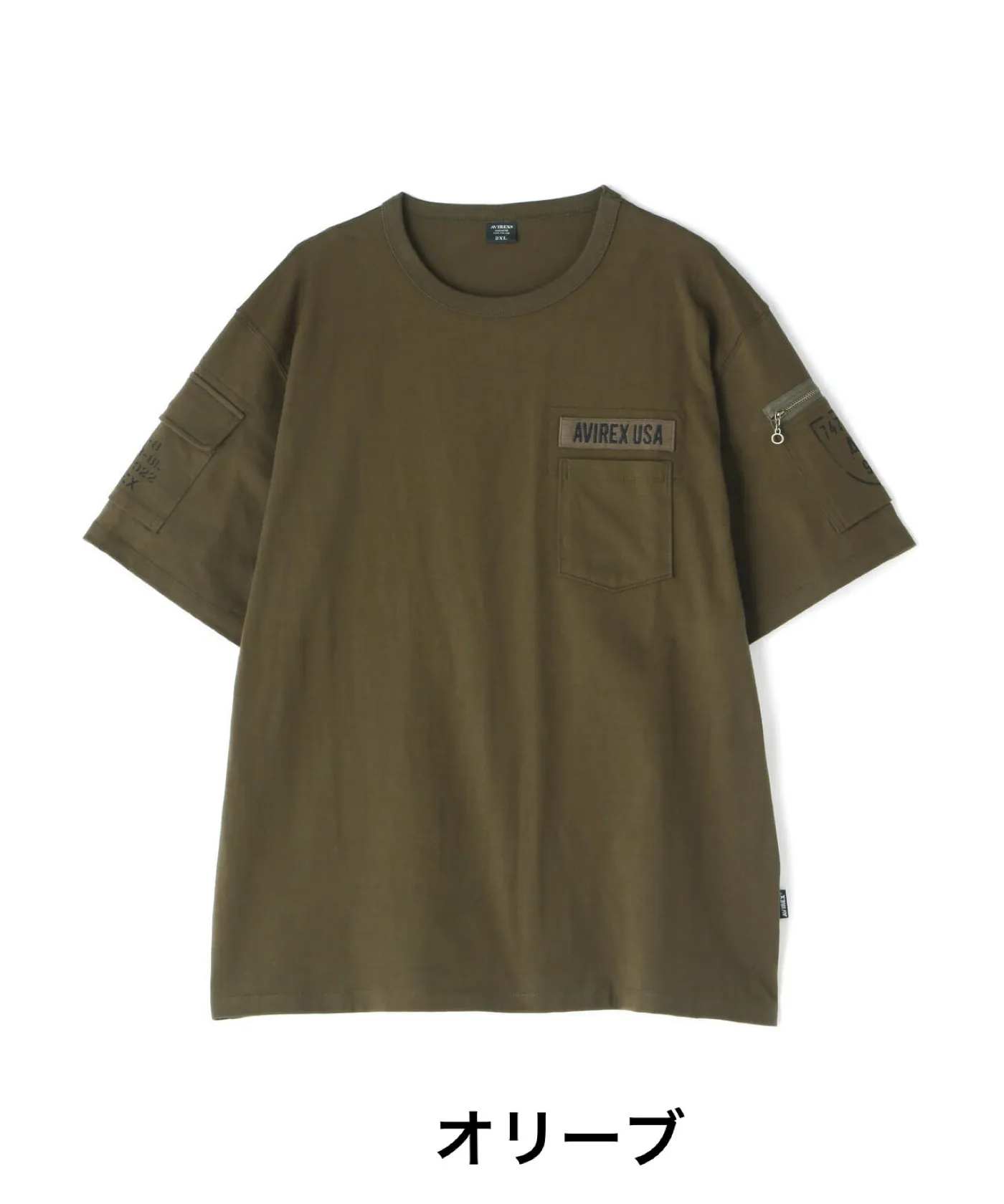 AVIREX  |Street Style Plain Cotton Short Sleeves Logo T-Shirts