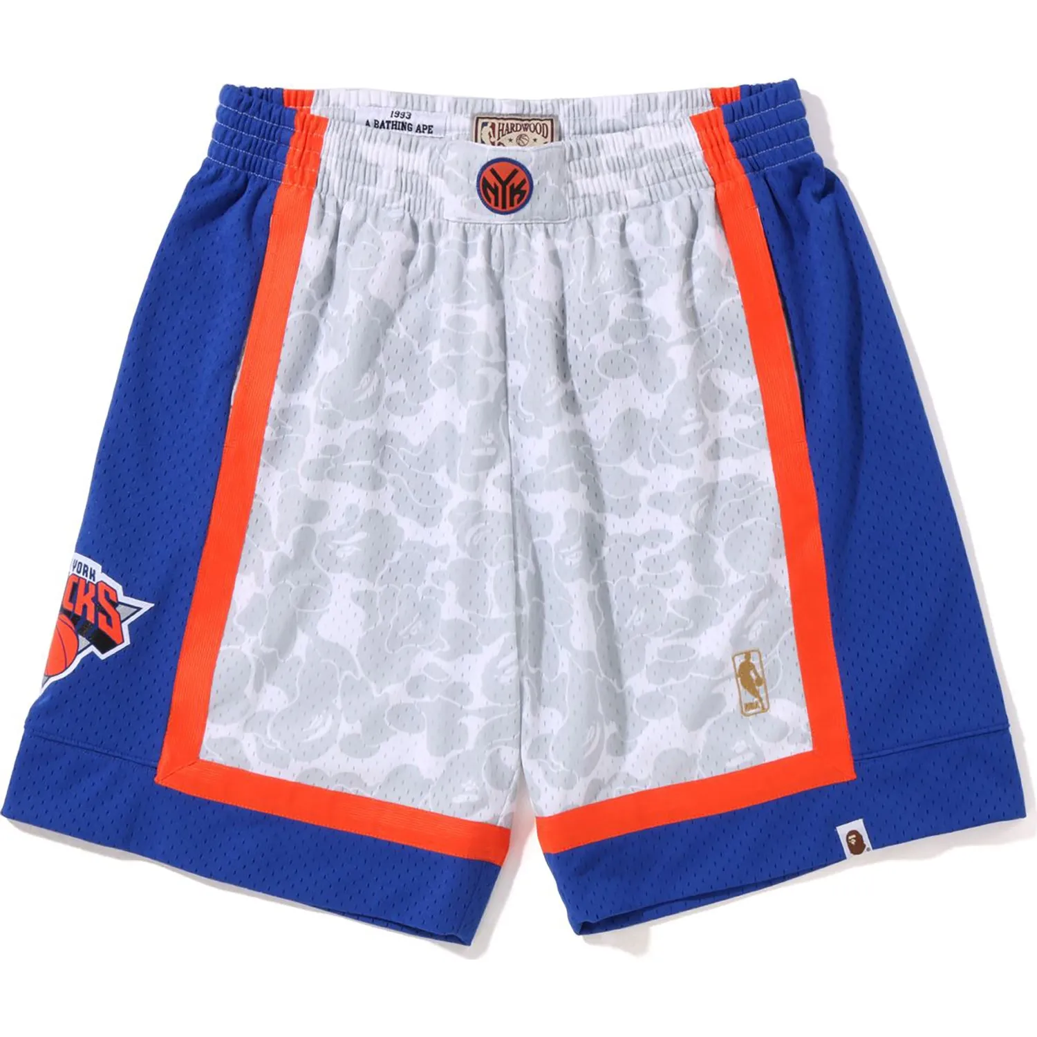 BAPE X MITCHELL & NESS NEW YORK KNICKS JERSEY SHORTS MENS