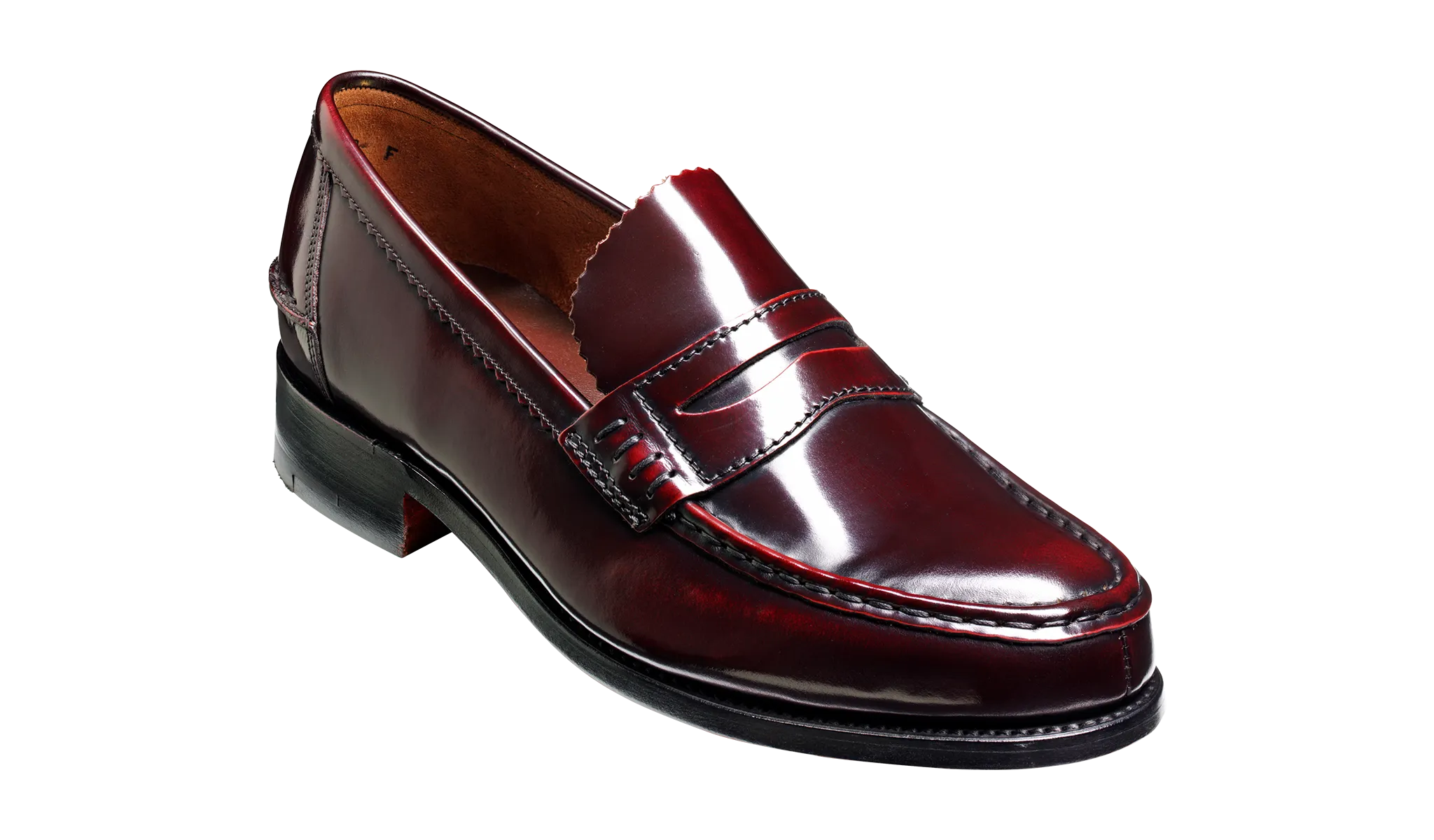 Barker Caruso Classic Penny Loafer  - Hi Shine Burgundy