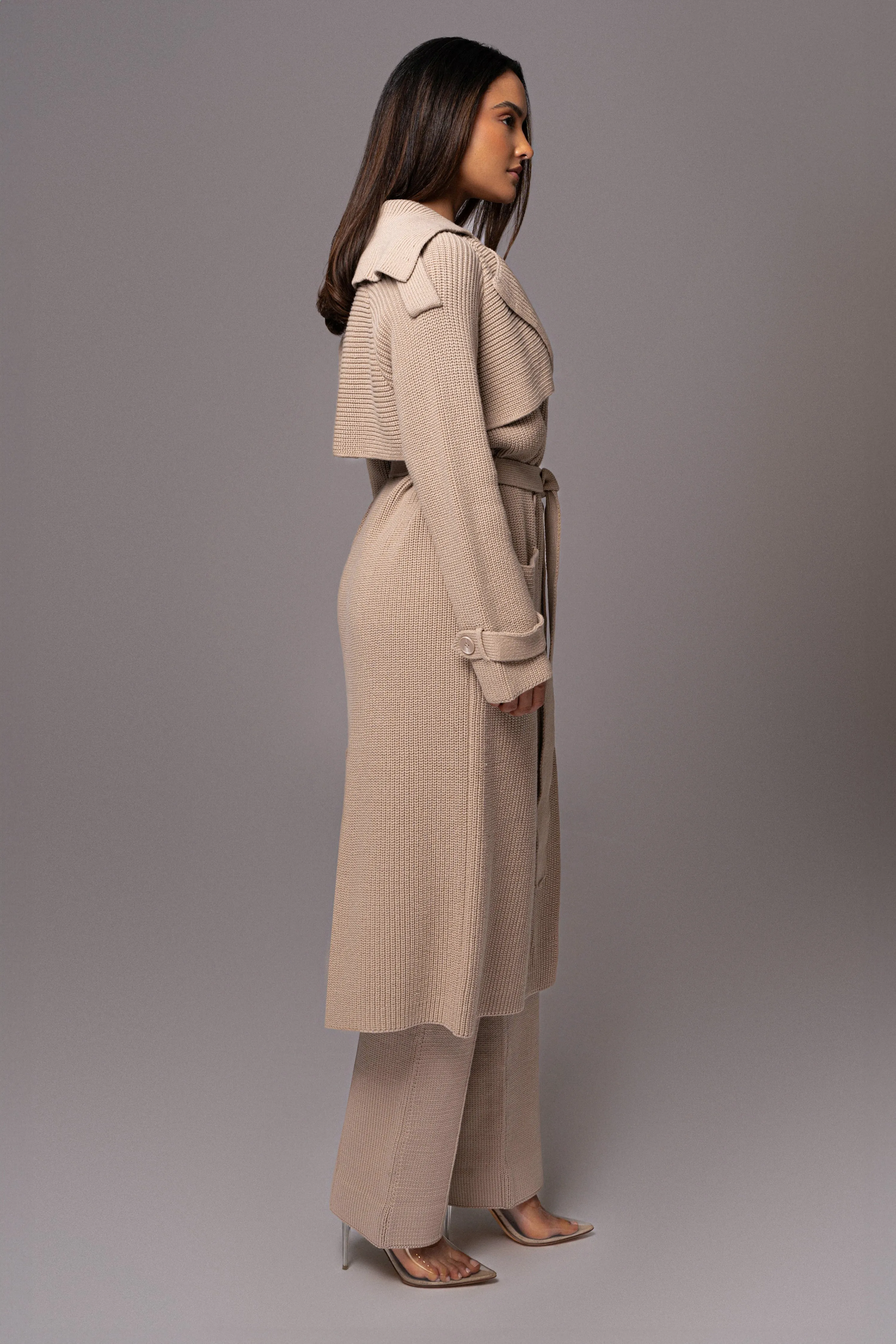 Beige Maxinne Knit Coat