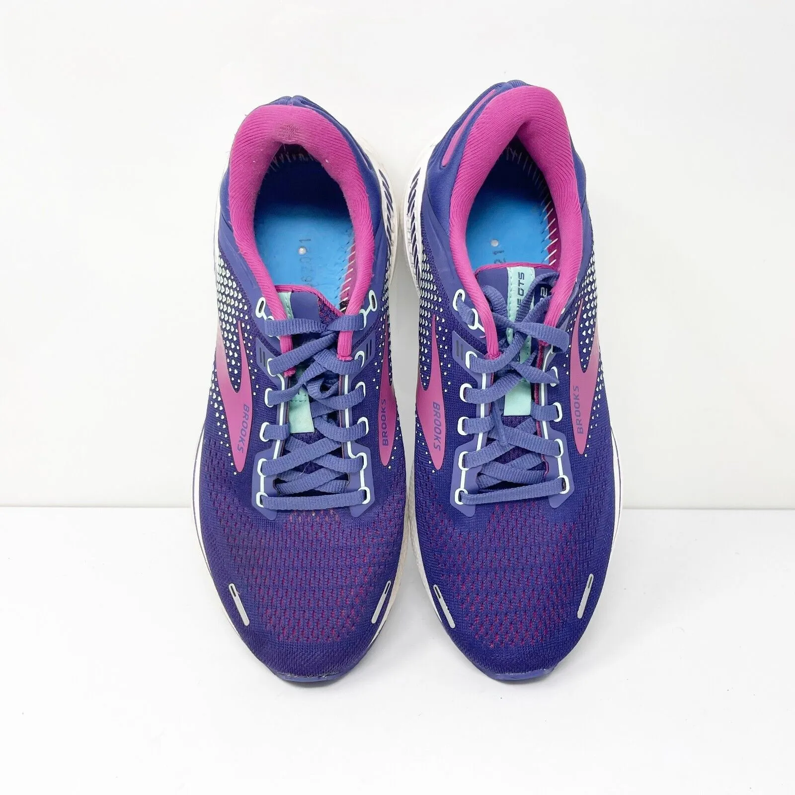 Brooks Womens Adrenaline GTS 22 1203531B403 Blue Running Shoes Sneakers Sz 8.5 B