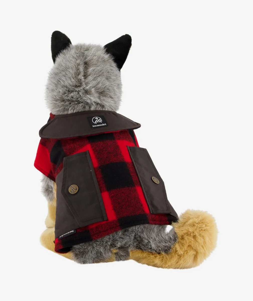 Buy Classic Wool Dog Coat in Red/Black Check - Swanndri NZ