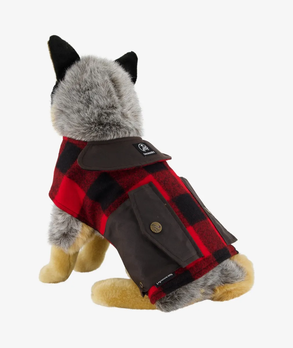 Buy Classic Wool Dog Coat in Red/Black Check - Swanndri NZ