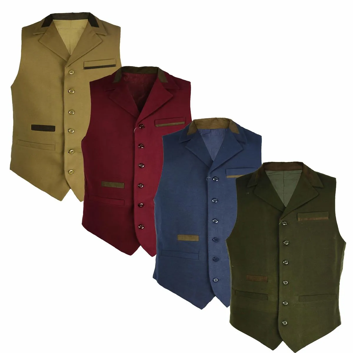 Buy Mens Lapel Moleskin Waistcoat - Fast UK Delivery | Insight Clothing