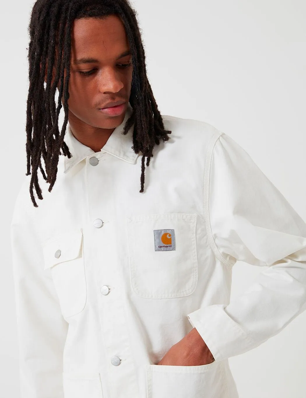 Carhartt-WIP Michigan Coat (Cotton Newcomb Drill) - Off-White