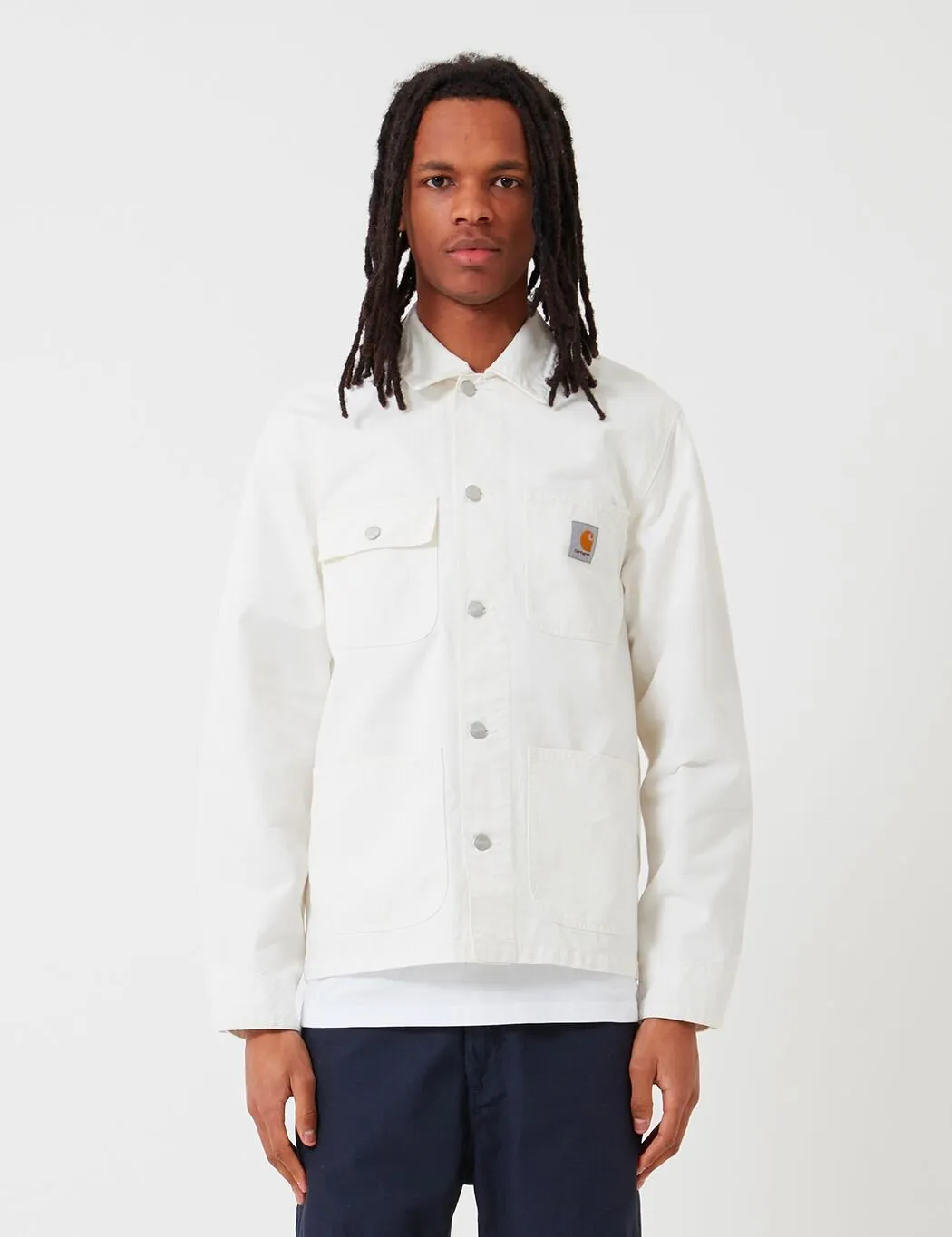 Carhartt-WIP Michigan Coat (Cotton Newcomb Drill) - Off-White