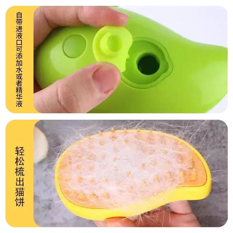 Cat&Dog Grooming Comb Usb Charging Electric Steamy Spray Comb Soft Anti-Flying Massage Comb Pet Bath Brush Grooming Supplies