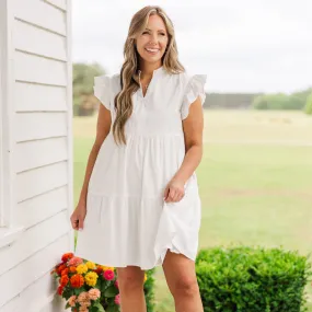 Charmingly Cute Dress, White