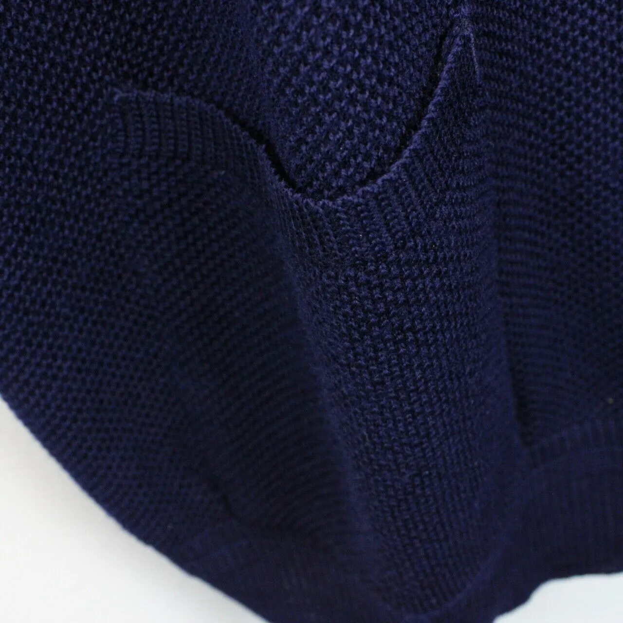 CHEMISE LACOSTE 90s Knit Cardigan Navy Blue | XL