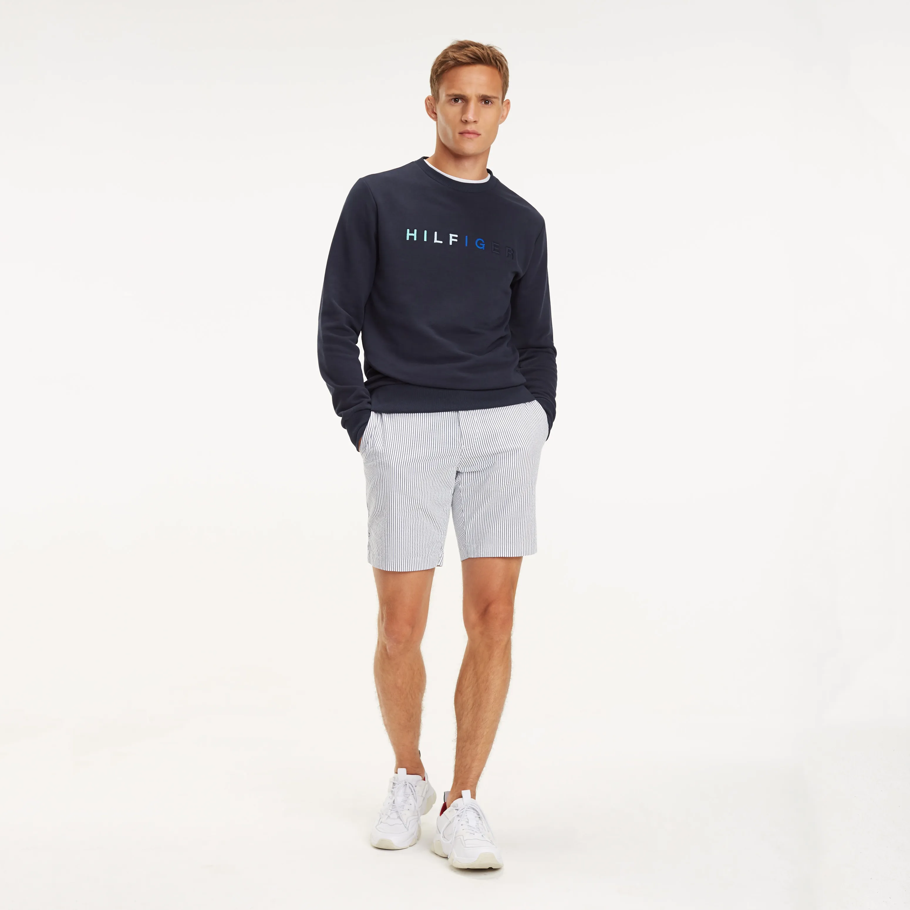 Colour-blocked Logo Sweatshirt | Hoodies | Tommy Hilfiger