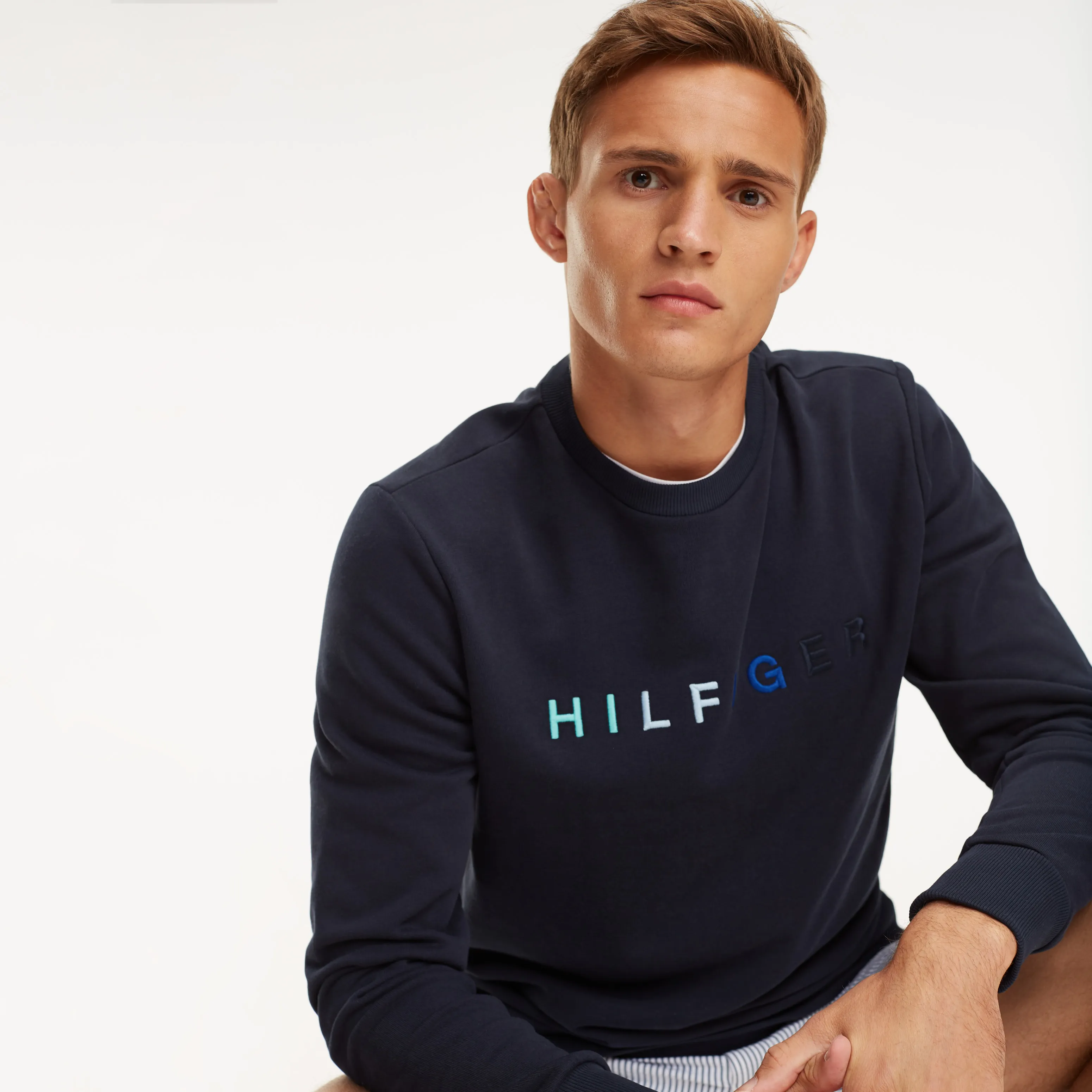 Colour-blocked Logo Sweatshirt | Hoodies | Tommy Hilfiger