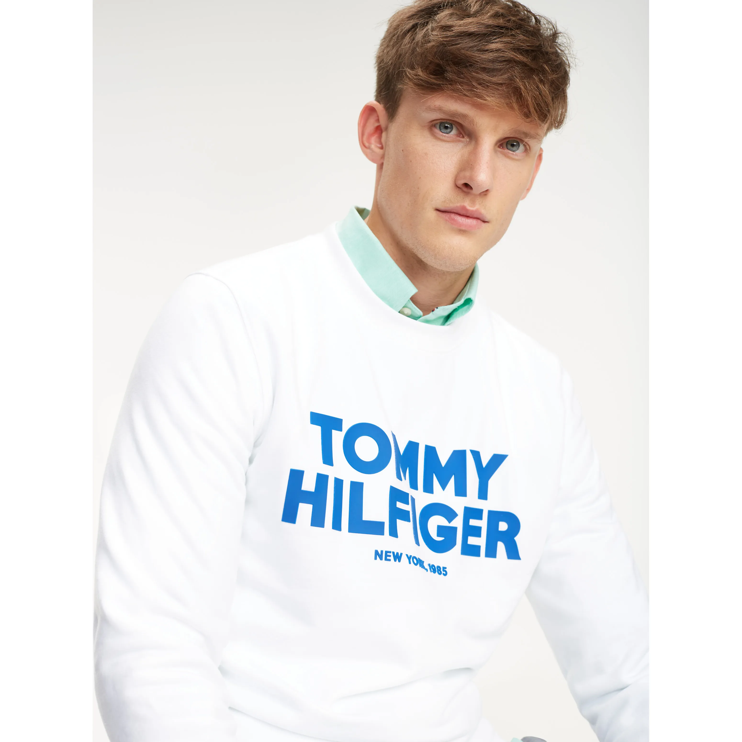 Contrast Logo Cotton Sweatshirt | Hoodies | Tommy Hilfiger