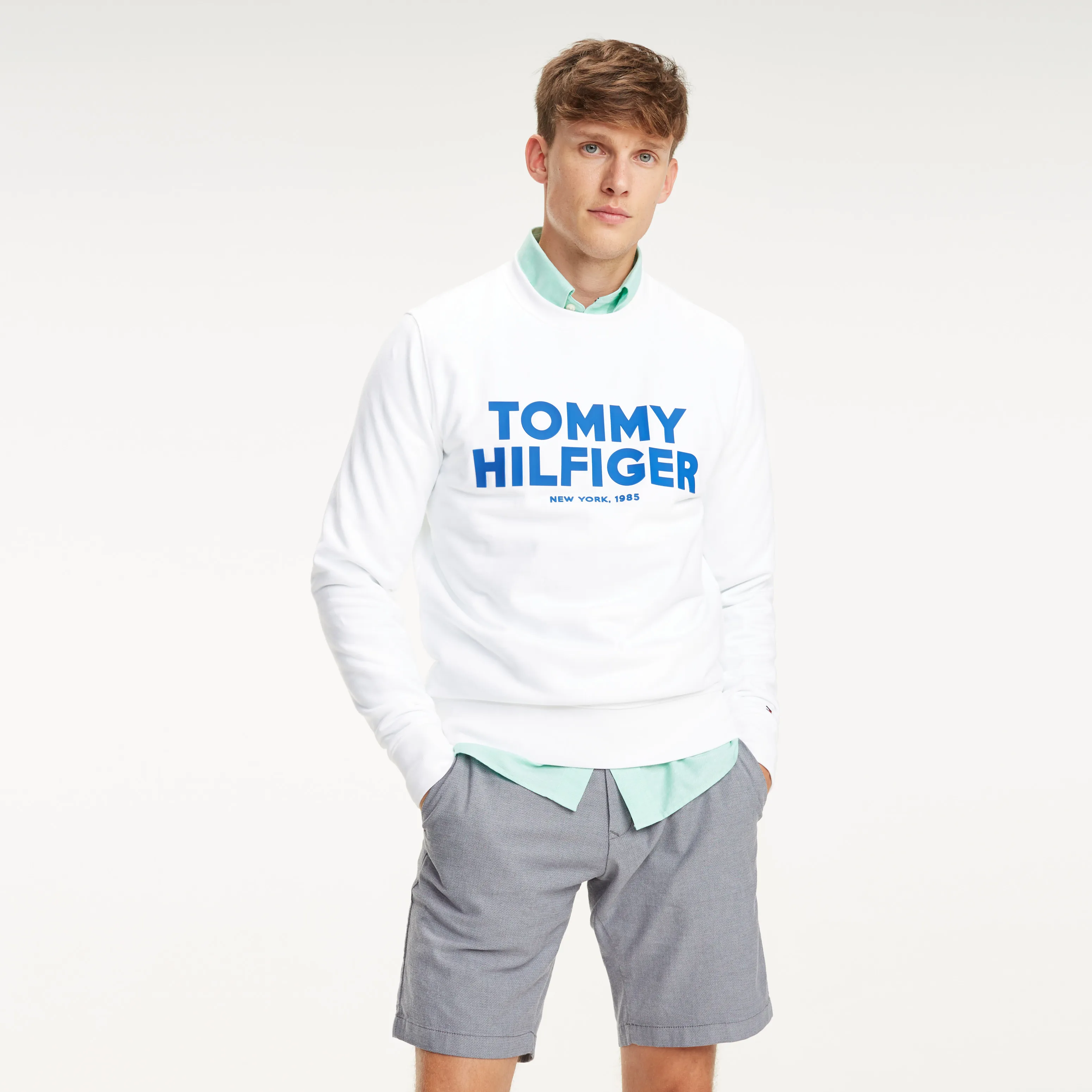 Contrast Logo Cotton Sweatshirt | Hoodies | Tommy Hilfiger