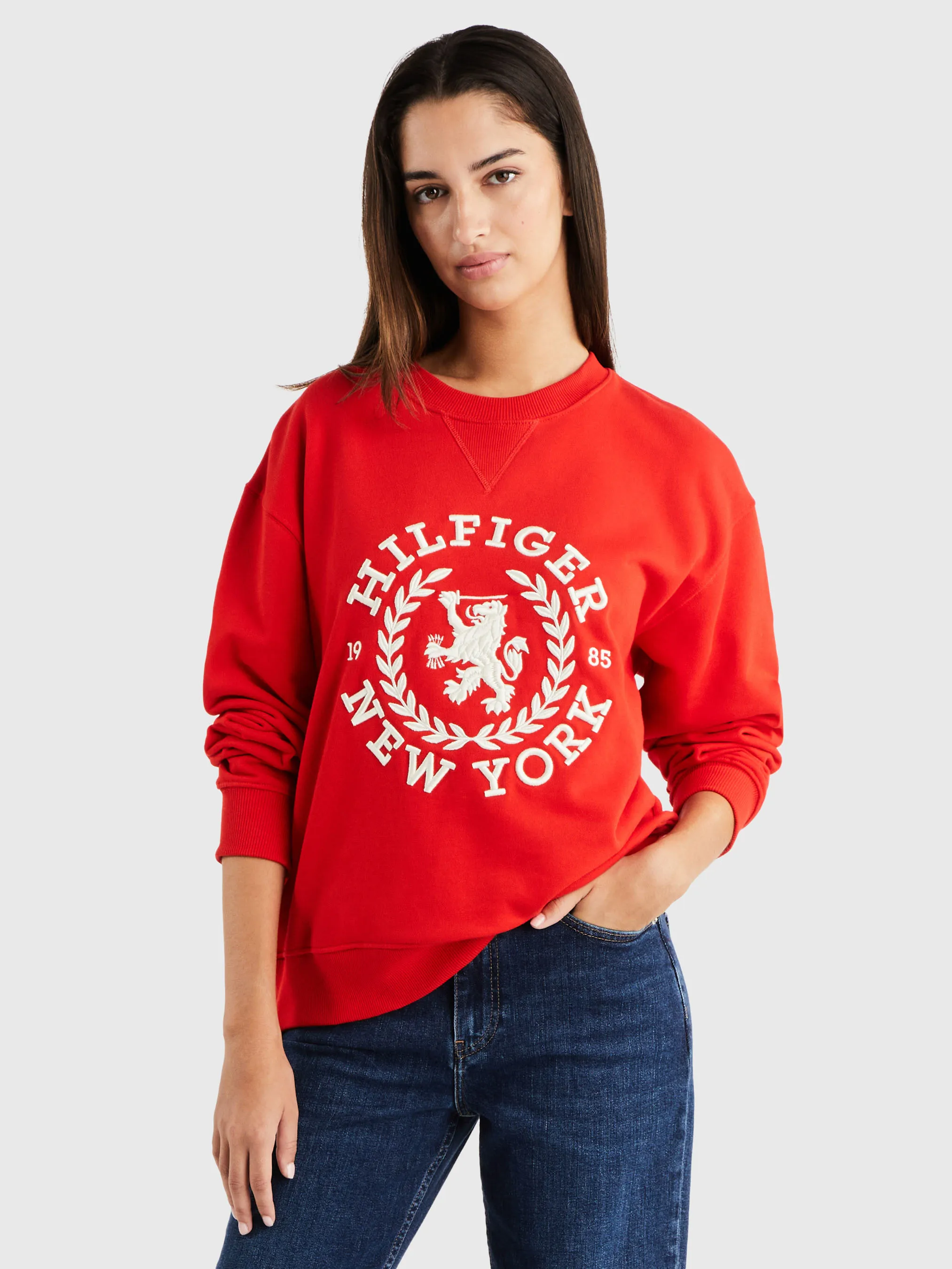 Crest Embroidery Sweatshirt | Sweatshirts & Hoodies | Tommy Hilfiger