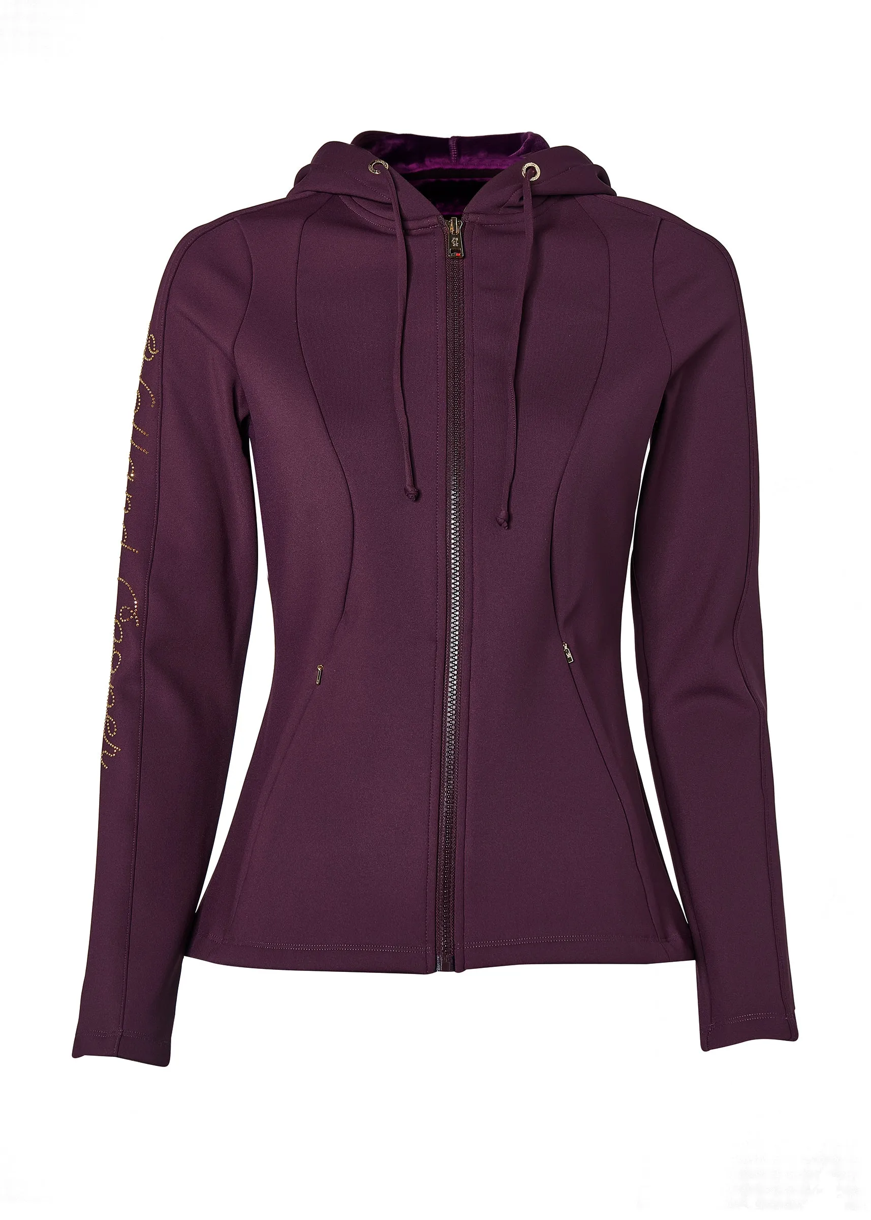 Crystal Zip Hoodie (Aubergine)