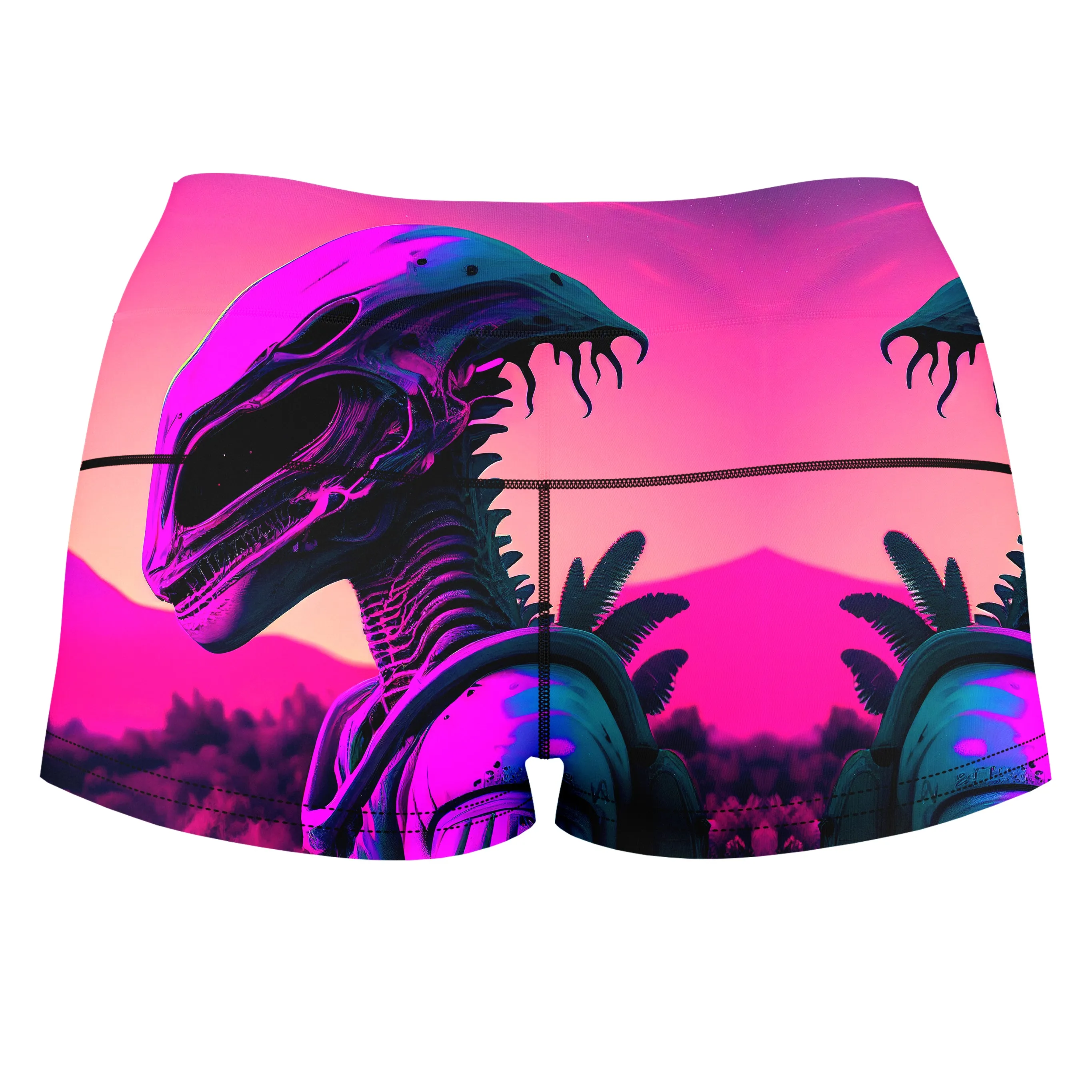 Dawn of a New Age High-Waisted Women's Shorts