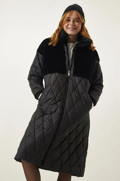 Detail Quilted Coat