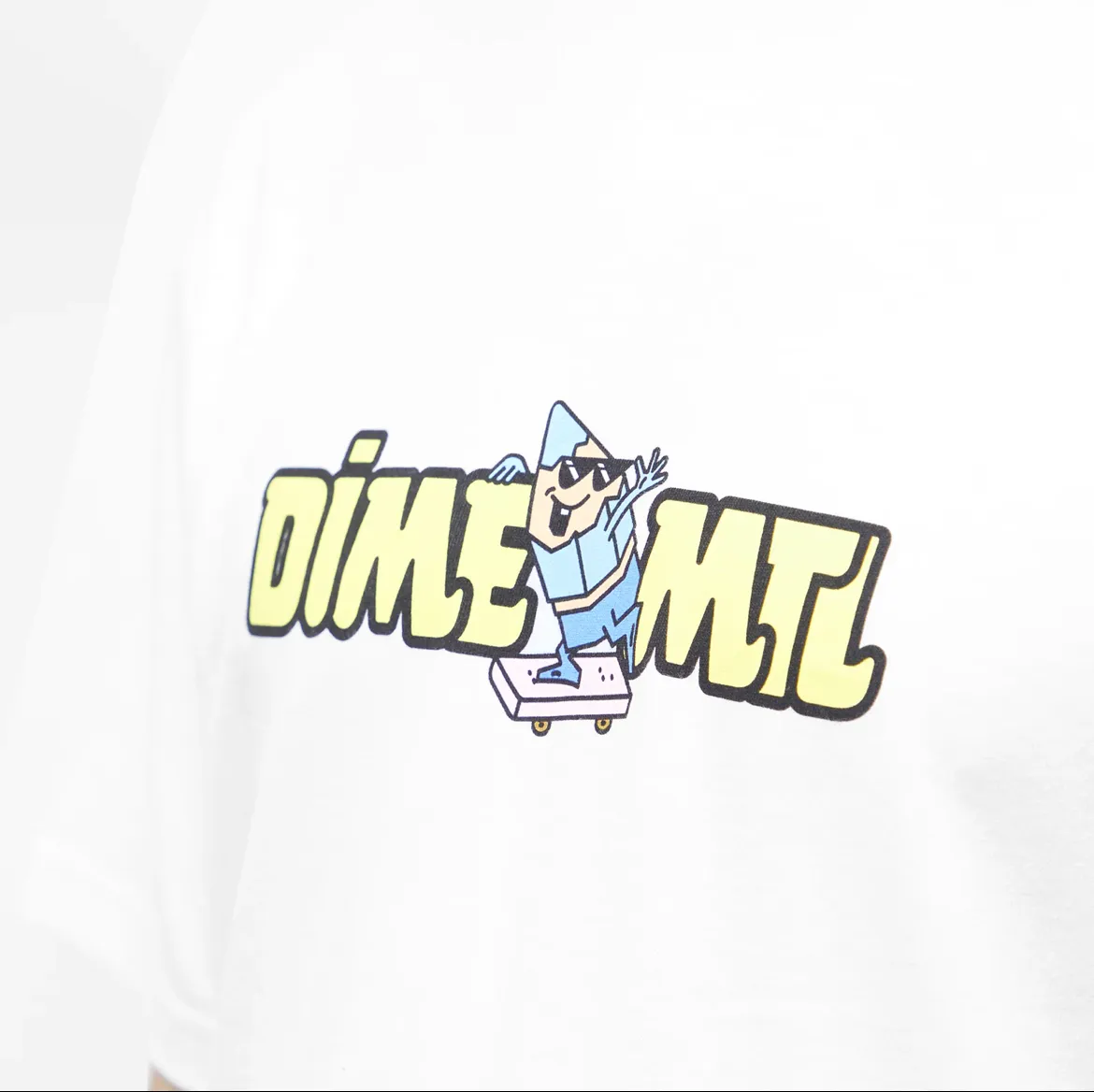 Dime  |Crew Neck Cotton Short Sleeves Logo Skater Style