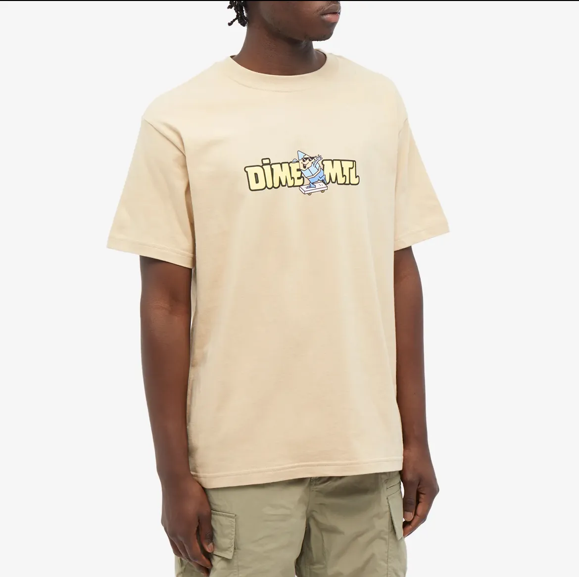 Dime  |Crew Neck Cotton Short Sleeves Logo Skater Style