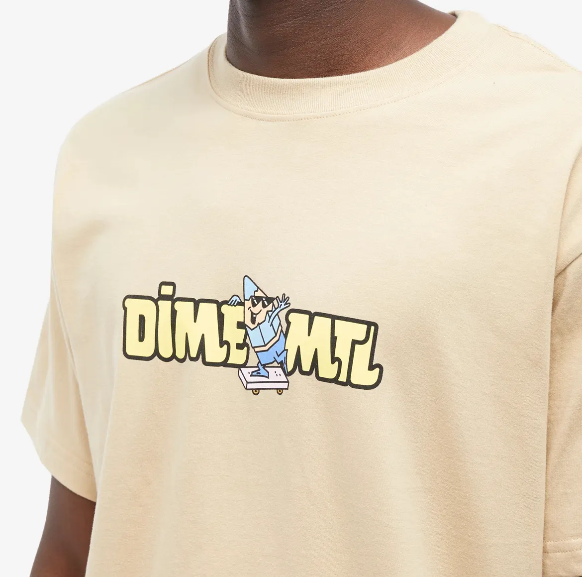 Dime  |Crew Neck Cotton Short Sleeves Logo Skater Style