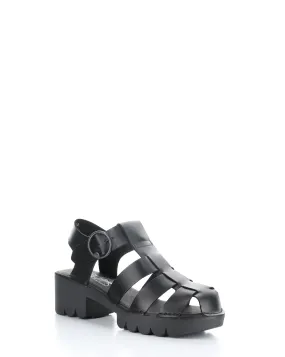 EMME511FLY 005 BLACK Round Toe Sandals