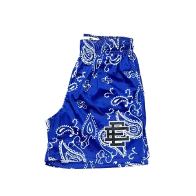 Eric Emanuel Mesh Shorts BLUE PAISLEY Black New Size M