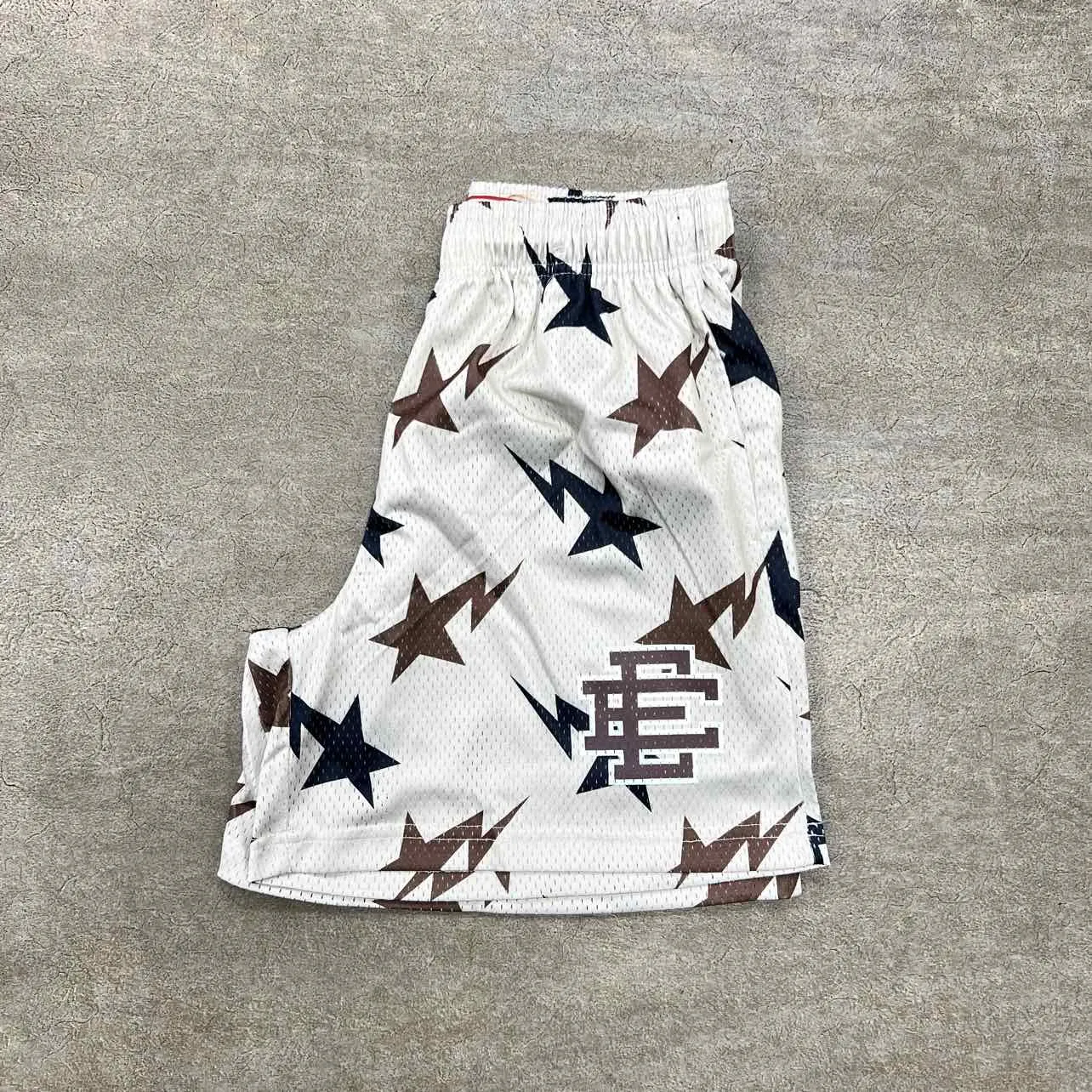 Eric Emanuel Mesh Shorts EE BAPE Cream New Size XL