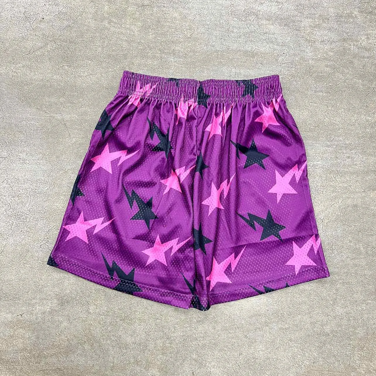 Eric Emanuel Mesh Shorts EE BAPE Purple New Size S