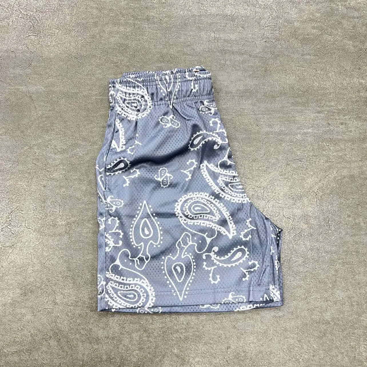 Eric Emanuel Mesh Shorts GREY PAISLEY Grey New Size S