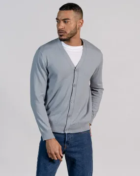 ESSENTIAL KNITTED CARDIGAN - LIGHT BLUE