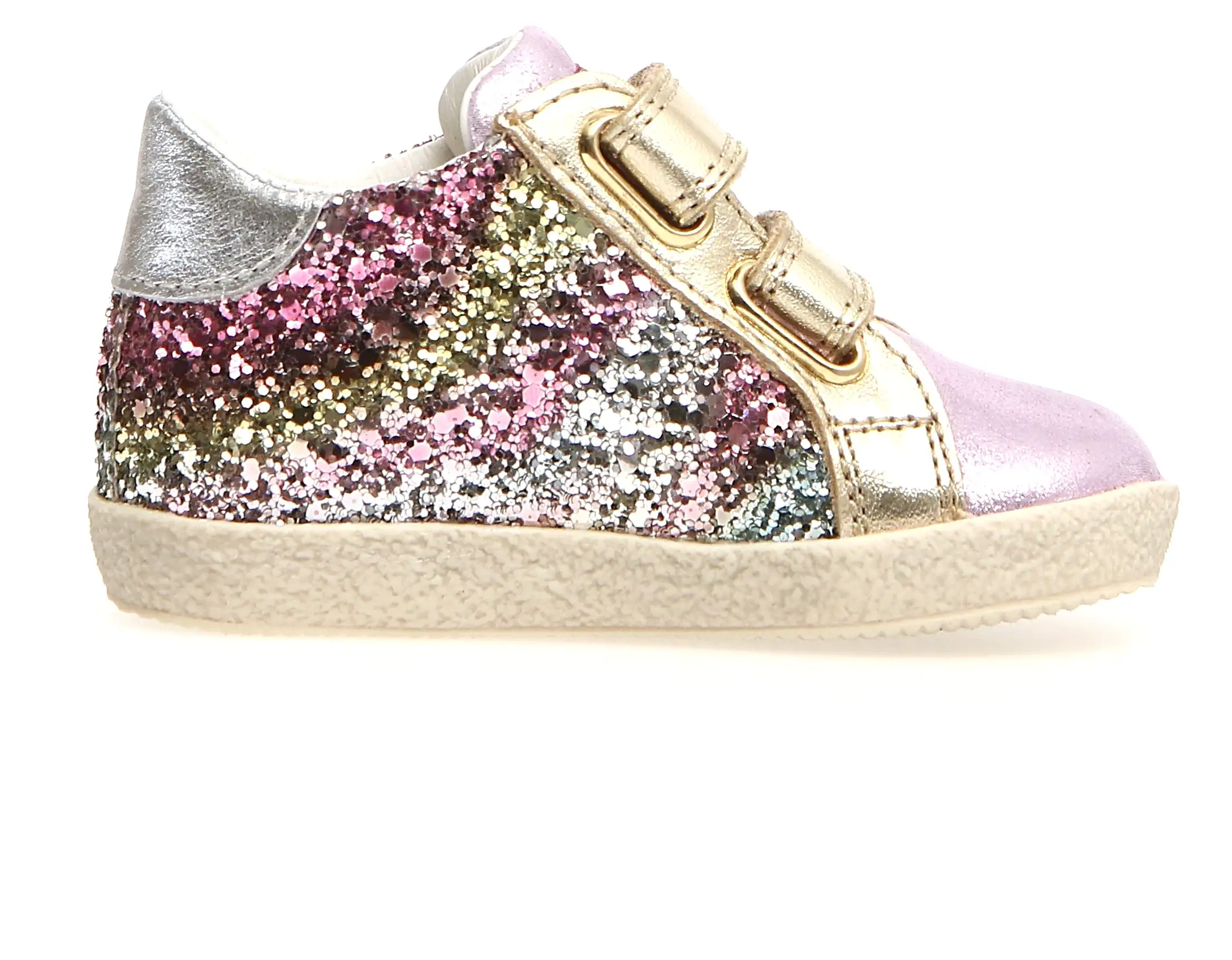 Falcotto Alnoite High VL Girl's Sneakers - Glitter Shaded/Metallic Lilac/Multi