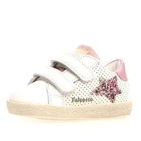 Falcotto Alnoite VL Girl's Sneakers - Metallic White/Pink