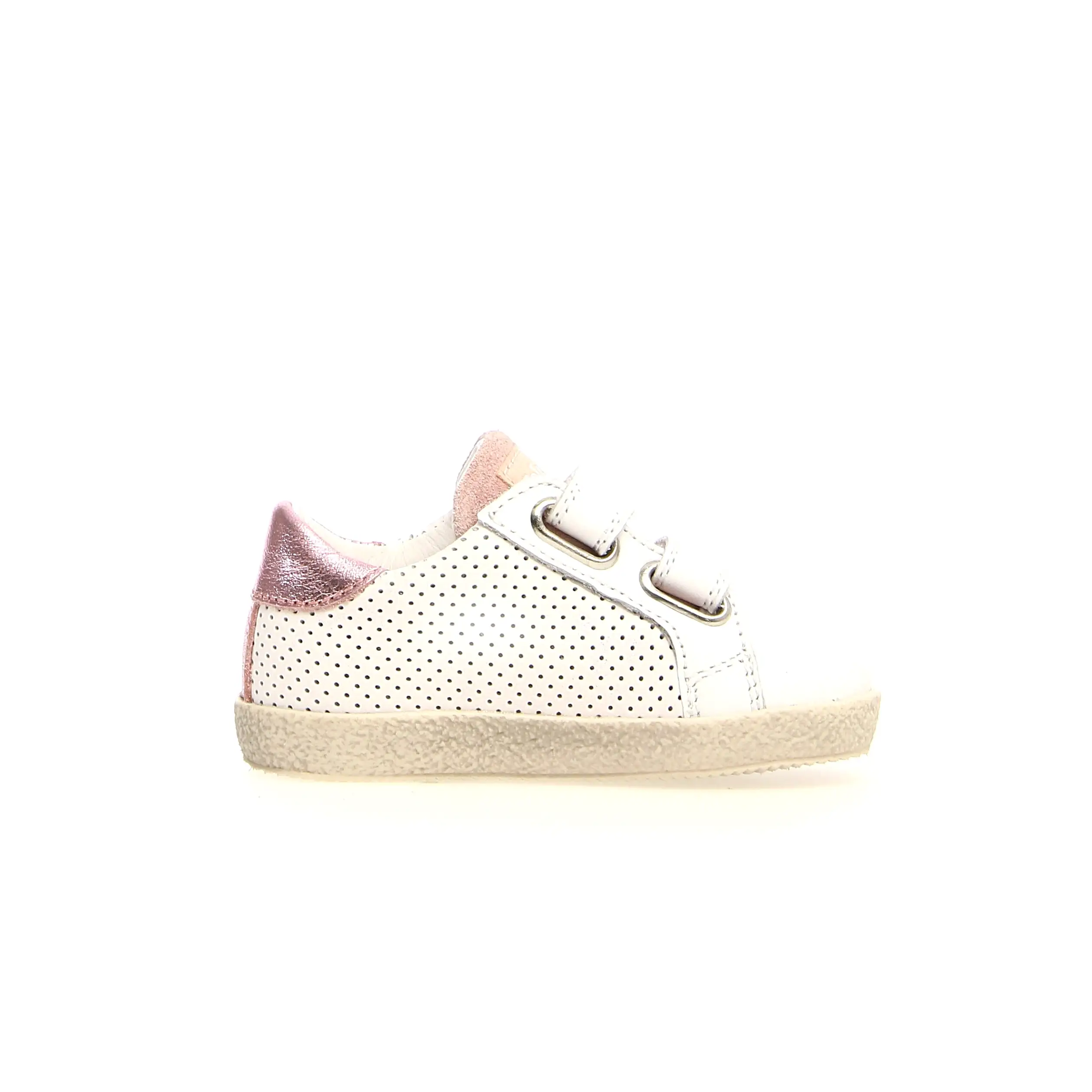 Falcotto Alnoite VL Girl's Sneakers - Metallic White/Pink