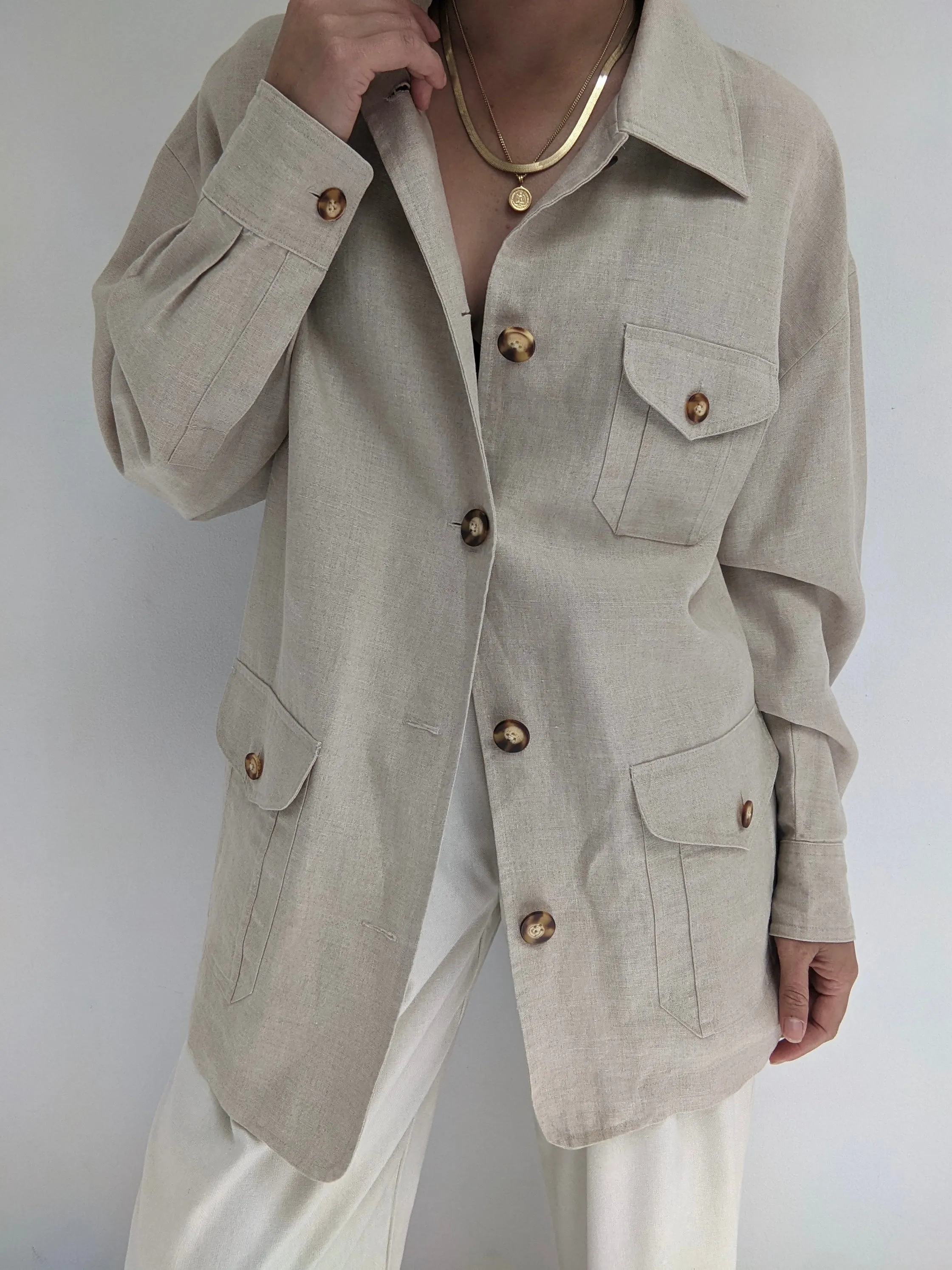 Favorite Vintage Woven Linen Chore Coat