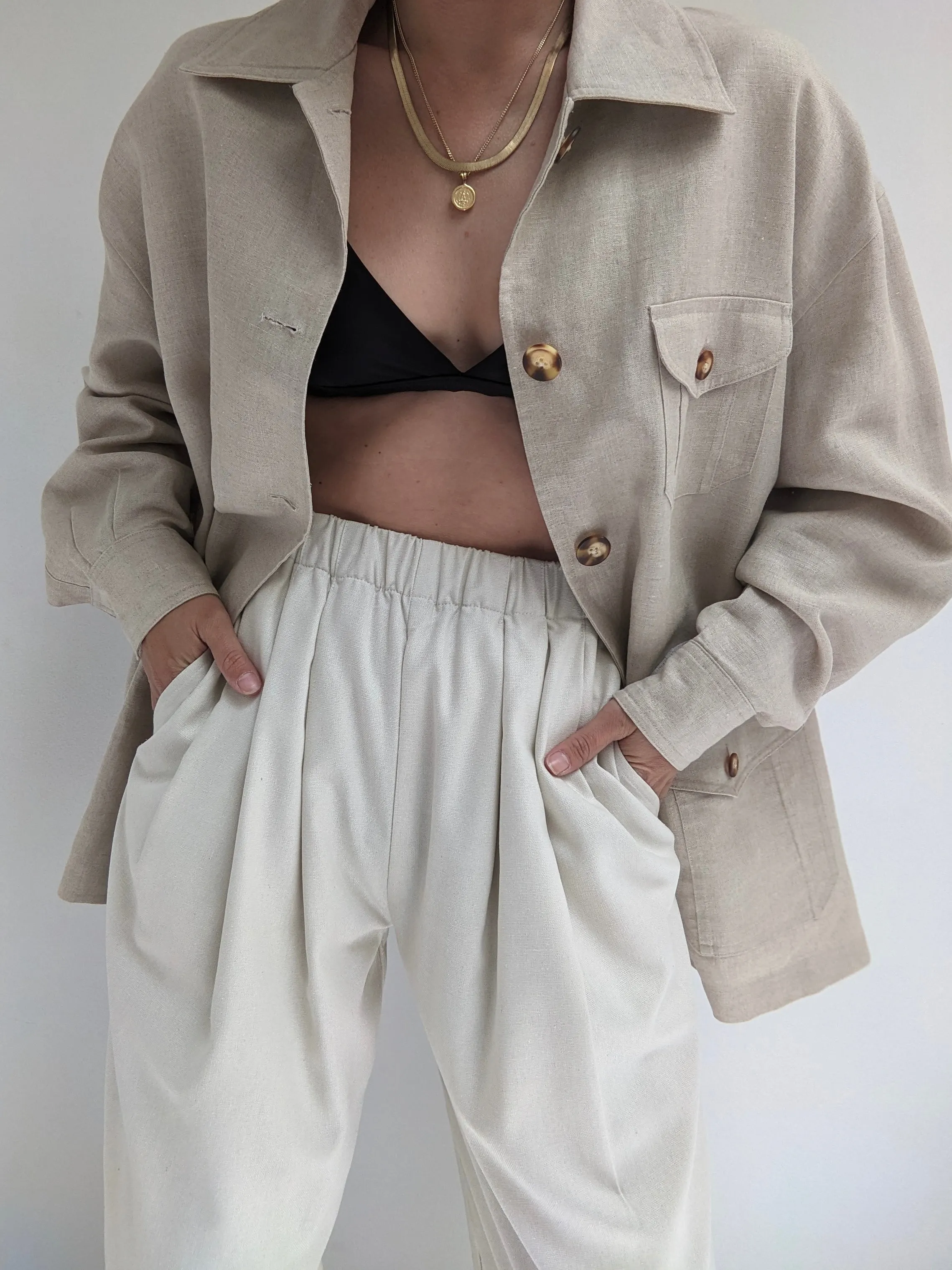 Favorite Vintage Woven Linen Chore Coat