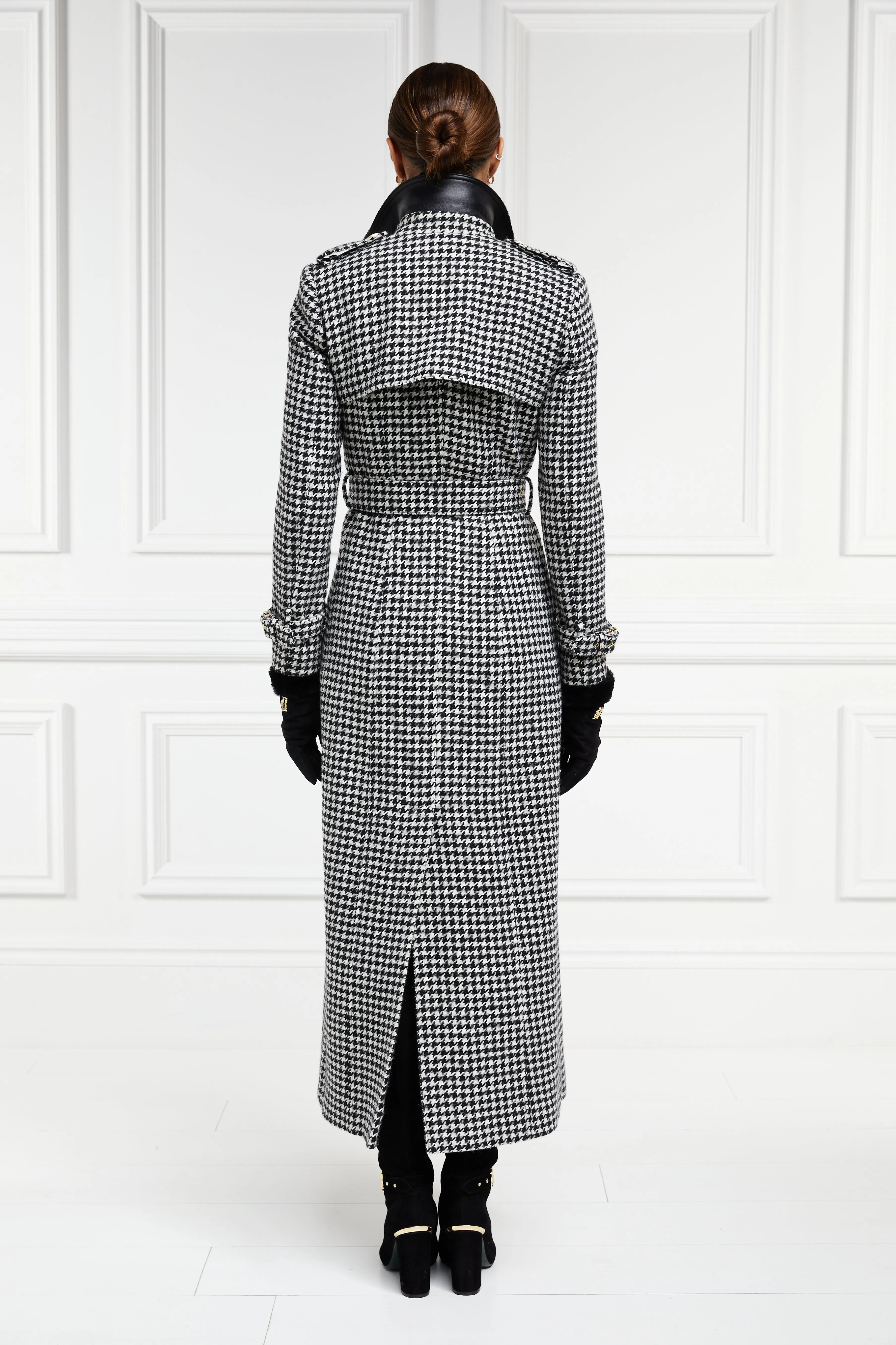 Full Length Marlborough Trench Coat (Houndstooth)