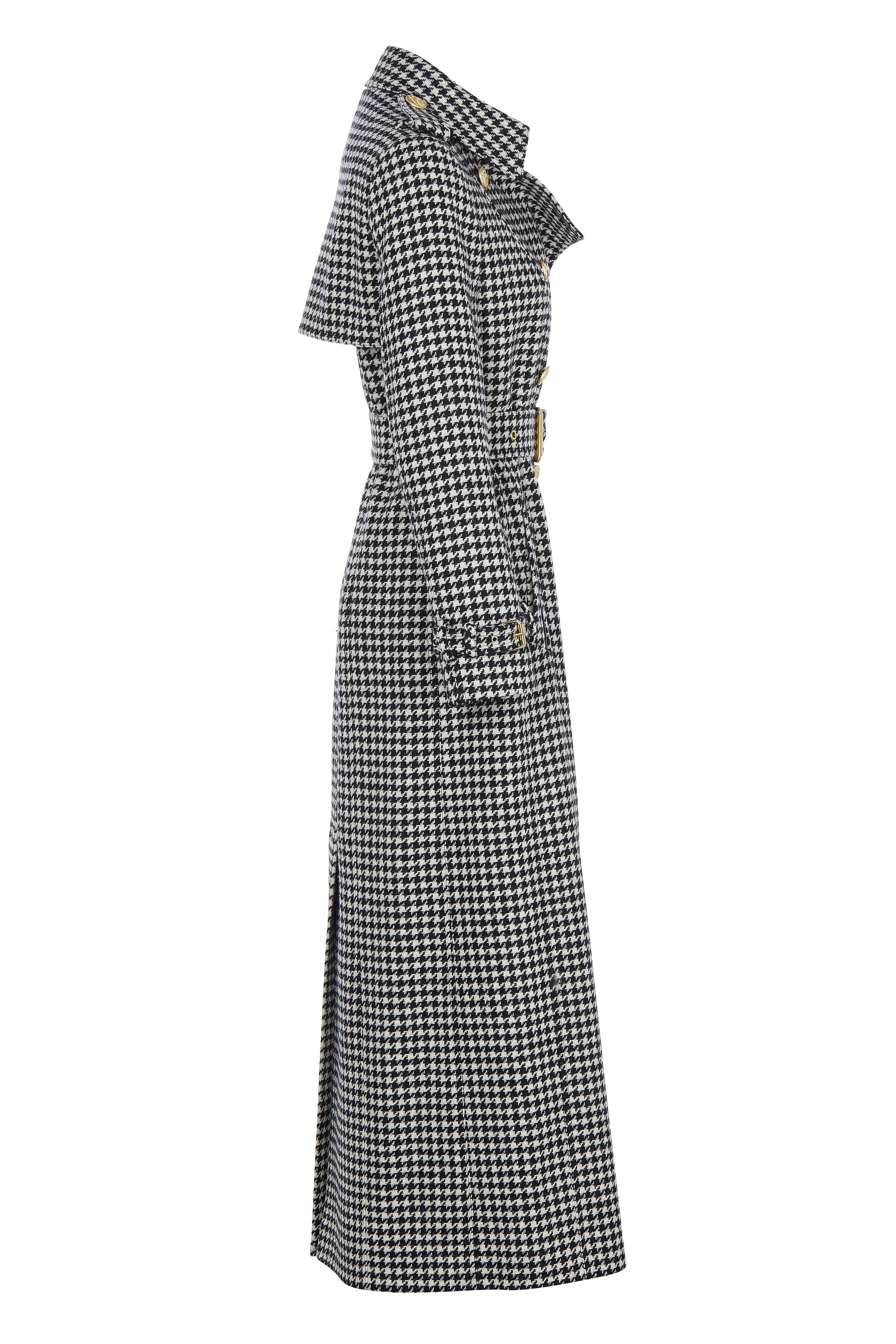 Full Length Marlborough Trench Coat (Houndstooth)