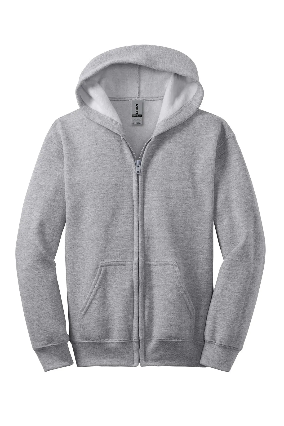 Gildan Youth Heavy Blend Full-Zip Hooded Sweatshirt