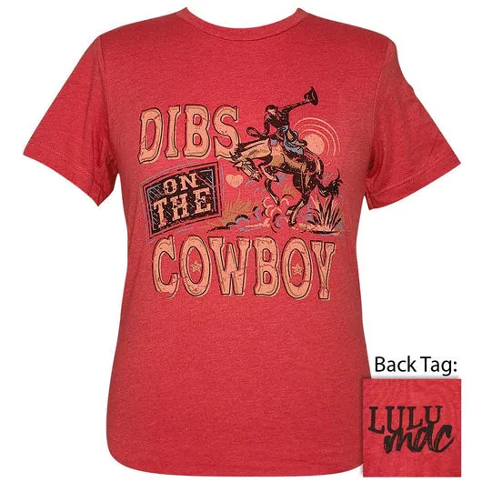 Girlie Girl Lulu Mac Dibs On The Cowboy Canvas T-Shirt