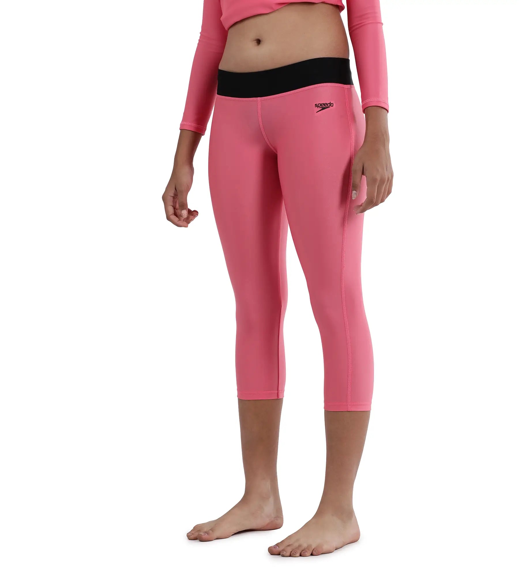 Girl's Active Capri - Fadango Pink &  Black