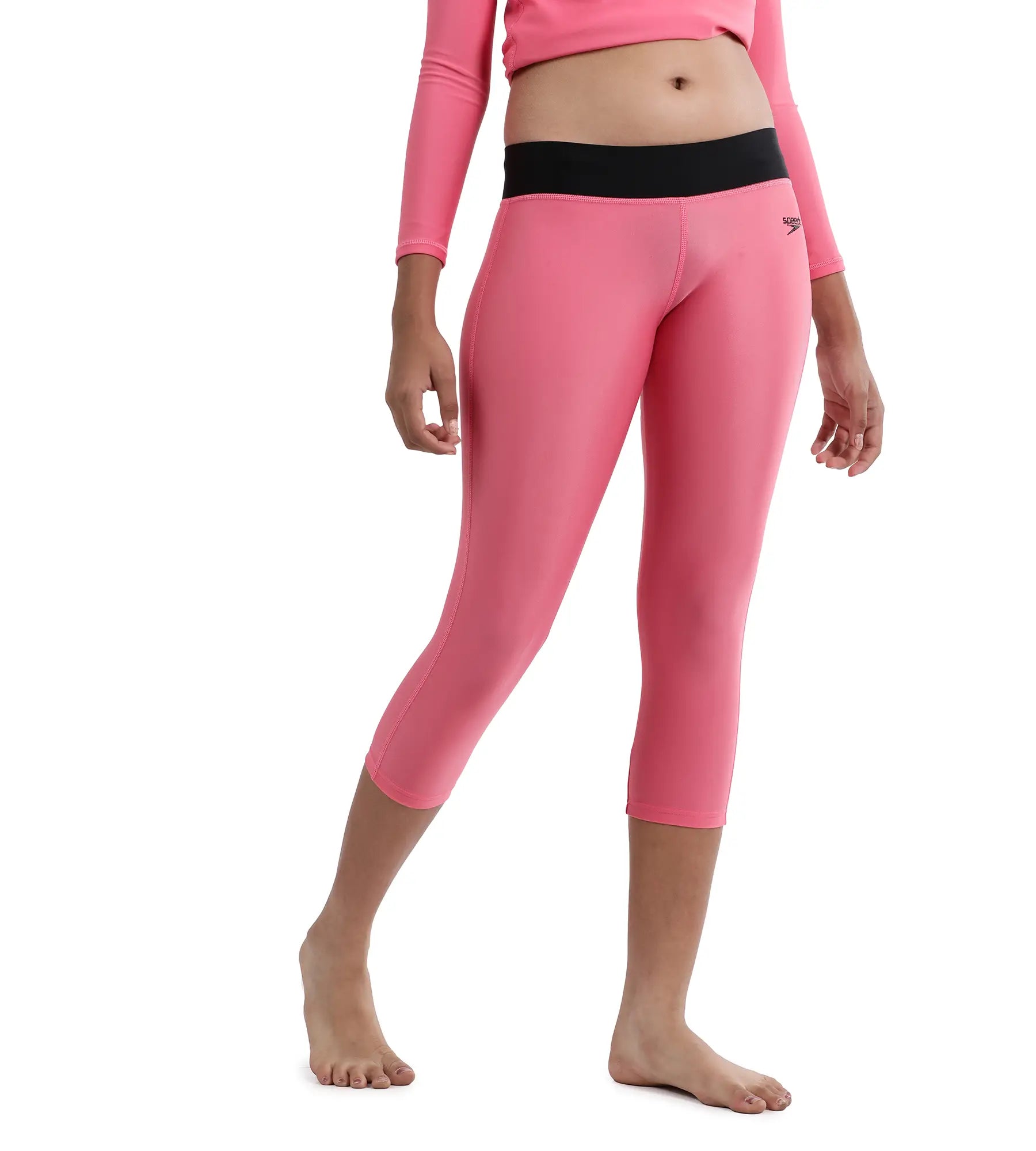 Girl's Active Capri - Fadango Pink &  Black