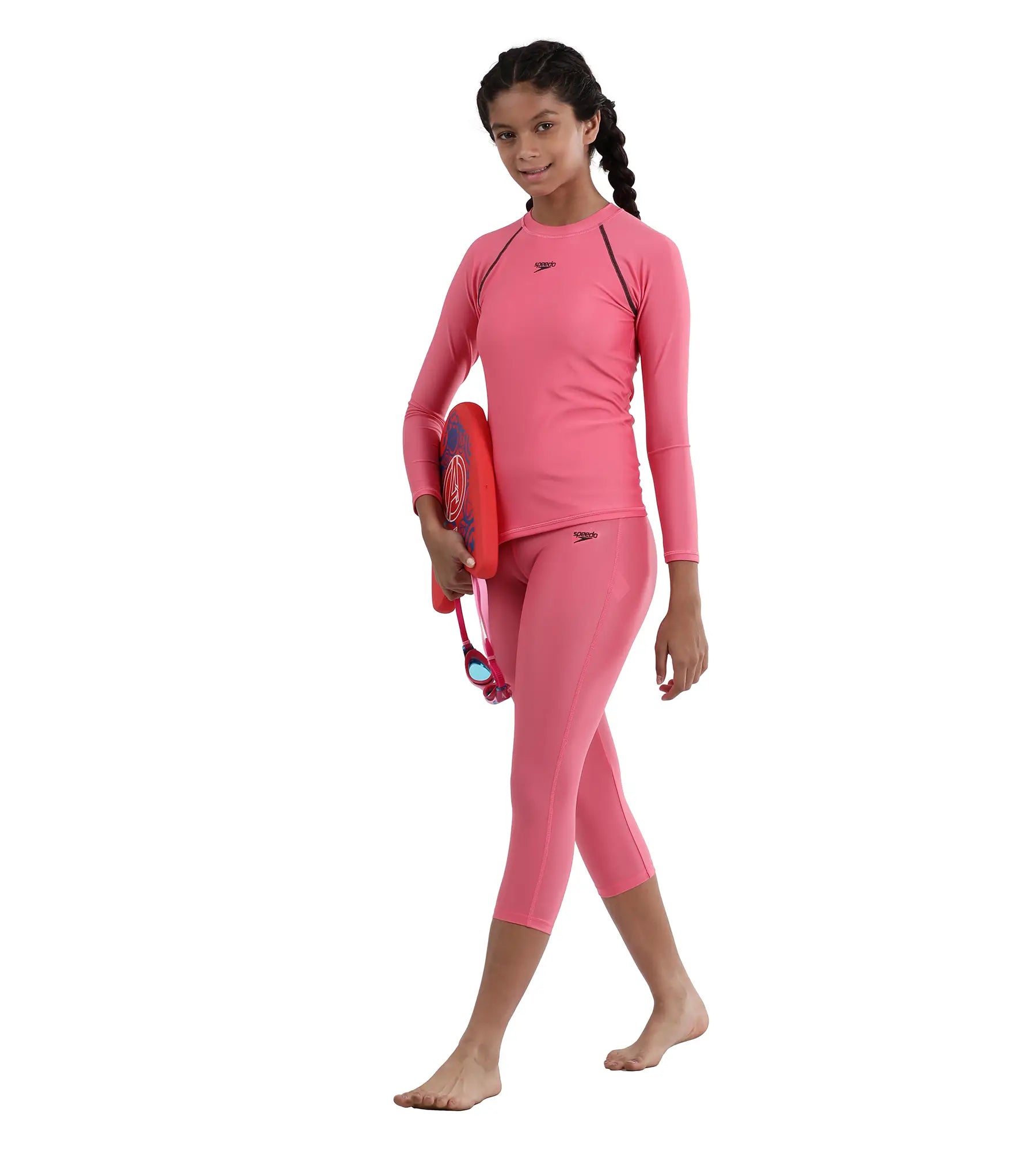 Girl's Active Capri - Fadango Pink &  Black